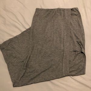 Soft gray midi skirt